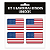 Kit 4 bandeiras Estado Unidos Resinadas - Imagem 1