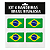 Kit 4 bandeiras Brasil Resinadas - Imagem 1