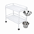 Carro para Curativo em Pintura Epóxi C/ Balde e Bacia Inox - Salutem - Imagem 1