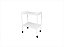 Mesa Auxiliar em Pintura Epóxi 90x50x80cm com Rodizio Remanufaturado - Salutem - Imagem 1