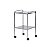 Mesa Auxiliar em Aço Inox 40x40x80cm com Rodízio Remanufaturado - Salutem - Imagem 1