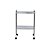 Mesa Auxiliar em Aço Inox 40x40x80cm com Rodízio Remanufaturado - Salutem - Imagem 2