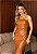 Vestido Couro Ecológico Diana Caramelo - Imagem 3