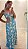 Vestido Longo Estampado Esther Azul - Imagem 1