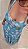 Vestido Longo Estampado Esther Azul - Imagem 5