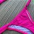 Biquíni Cortininha e Calcinha Fita com Regulagem Rosa Neon - Imagem 4