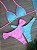 Kit Biquíni 2 Calcinhas Borboleta e Asa Delta Verde Água e Rosa Bebê - Imagem 1
