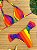 Biquíni Cortininha e Calcinha Borboleta Arco Iris Listras Colorida - Imagem 1