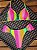 Biquíni Cortininha e Calcinha Borboleta Colorado Listras Colorida - Imagem 1