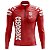 Camisa Ciclismo Mountain Bike Pro Tour Ferrari Manga Longa Dry Fit Proteção UV+50 - Imagem 1