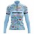 Camisa Ciclismo Mountain Bike Feminina Pro Tour Azul Drinks Manga Longa Proteção Dry Fit UV+50 - Imagem 1