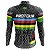 Camisa Ciclismo Mountain Bike Manga Longa Pro Tour UCI Preta Dry Fit Proteção UV+50 - Imagem 2
