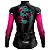 Camisa Ciclismo Mountain Bike Feminina Pro Tour Caveira Rosas Manga Longa Proteção UV+50 - Imagem 2