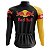 Camisa Ciclismo Masculina Mountain Bike Red Bull Preta Manga Longa Dry Fit Proteção UV+50 - Imagem 2