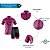 Conjunto Ciclismo Bermuda e Camisa Feminino Super Girl Rosa - Imagem 3