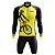 Conjunto Masculino Ciclismo Mountain Bike Pro Tour Bike Amarelo Manga Longa - Imagem 1