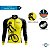 Camisa Ciclismo Manga Longa Masculina Pro Tour Bike Amarela Proteção UV+50 - Imagem 3