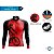 Camisa Ciclismo Manga Longa Masculina Pro Tour Bike Pneu Vermelha Dry Fit Proteção UV+50 - Imagem 3