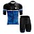 Conjunto Ciclismo Masculino Smart Pro Tour Textura Azul - Imagem 1