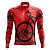 Camisa Ciclismo Manga Longa Masculina BF Bike Vermelho dry fit proteção uv+50 - Imagem 1