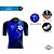 Camisa Ciclismo Masculina Manga Curta Smart Zíper Total Romaria Azul BF Manga Aero - Imagem 5