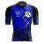 Camisa Ciclismo Masculina Manga Curta Smart Zíper Total Romaria Azul BF Manga Aero - Imagem 1