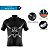 Camisa Ciclismo Masculina Manga Curta Zíper Total Skull Preta - Imagem 3