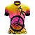 Camisa Ciclismo Feminina Manga Curta Bike Pneu degrad dry fit proteção UV+50 - Imagem 1