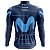 Camisa Ciclismo Mountain Bike Manga Longa Movistar Dry Fit Proteção UV+50 - Imagem 2