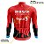 Camisa Ciclismo Masculina Manga Longa Bahrain Victorius Zíper Total - Imagem 4