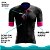Camisa Ciclismo Pro Tour Premium Colmeia Rosa Proteção UV+50 Barra Siliconada - Imagem 4