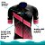 Camisa Ciclismo Pro Tour Premium Racing Rosa Proteção UV+50 Barra Siliconada - Imagem 4