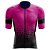 Camisa Ciclismo Pro Tour Premium Respingos Rosa Proteção UV+50 Barra Siliconada - Imagem 1