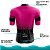 Camisa Ciclismo Pro Tour Premium Respingos Rosa Proteção UV+50 Barra Siliconada - Imagem 5