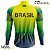 Camisa Ciclismo Mountain Bike Masculina Pro Tour Seleção Brasil Zíper Abertura Total - Imagem 4