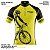 Camisa Ciclismo Manga Curta Masculina Bike Amarela Proteção UV+50 - Imagem 3