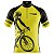 Camisa Ciclismo Manga Curta Masculina Bike Amarela Proteção UV+50 - Imagem 1