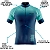 Camisa Ciclismo Manga Curta Mountain Bike Masculina Pro Tour Azul Degrade Proteção UV+50 - Imagem 3