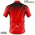Camisa Ciclismo Manga Curta MTB Masculina Pro Tour Vermelho Degrade Proteção UV+50 - Imagem 4