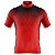 Camisa Ciclismo Manga Curta MTB Masculina Pro Tour Vermelho Degrade Proteção UV+50 - Imagem 1