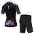 Conjunto Ciclismo Bermuda e Camisa Flores 2 Forro em Gel - Imagem 2