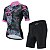 Conjunto Ciclismo Bermuda e Camisa Flores 2 Forro em Gel - Imagem 1