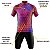 Conjunto Ciclismo Masculina MTB Manga Curta Galáxia Fade Forro em Espuma - Imagem 3