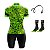 Conjunto Ciclismo Bermuda e Camisa Feminino Peças Verde Forro em Espuma - Imagem 1
