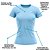 Camisa Casual Feminina Basic Azul Claro - Imagem 3