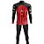 Conjunto Ciclismo Masculino Calça e Camisa Manga Longa Ferrari F1 Com Bolsos UV 50+ - Imagem 2