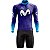 Conjunto Ciclismo Masculina Bermuda e Camisa Manga Longa Movistar Com Bolsos UV 50+ - Imagem 1