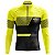 Camisa Ciclismo Manga Longa Masculina Pro Tour Racing Amarela Com Bolsos Uv 50+ - Imagem 1