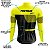 Camisa Ciclismo Manga Longa Masculina Pro Tour Racing Amarela Com Bolsos Uv 50+ - Imagem 4