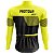 Camisa Ciclismo Manga Longa Masculina Pro Tour Racing Amarela Com Bolsos Uv 50+ - Imagem 2